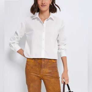 Tuckernuck White Cropped Jasper Button Down